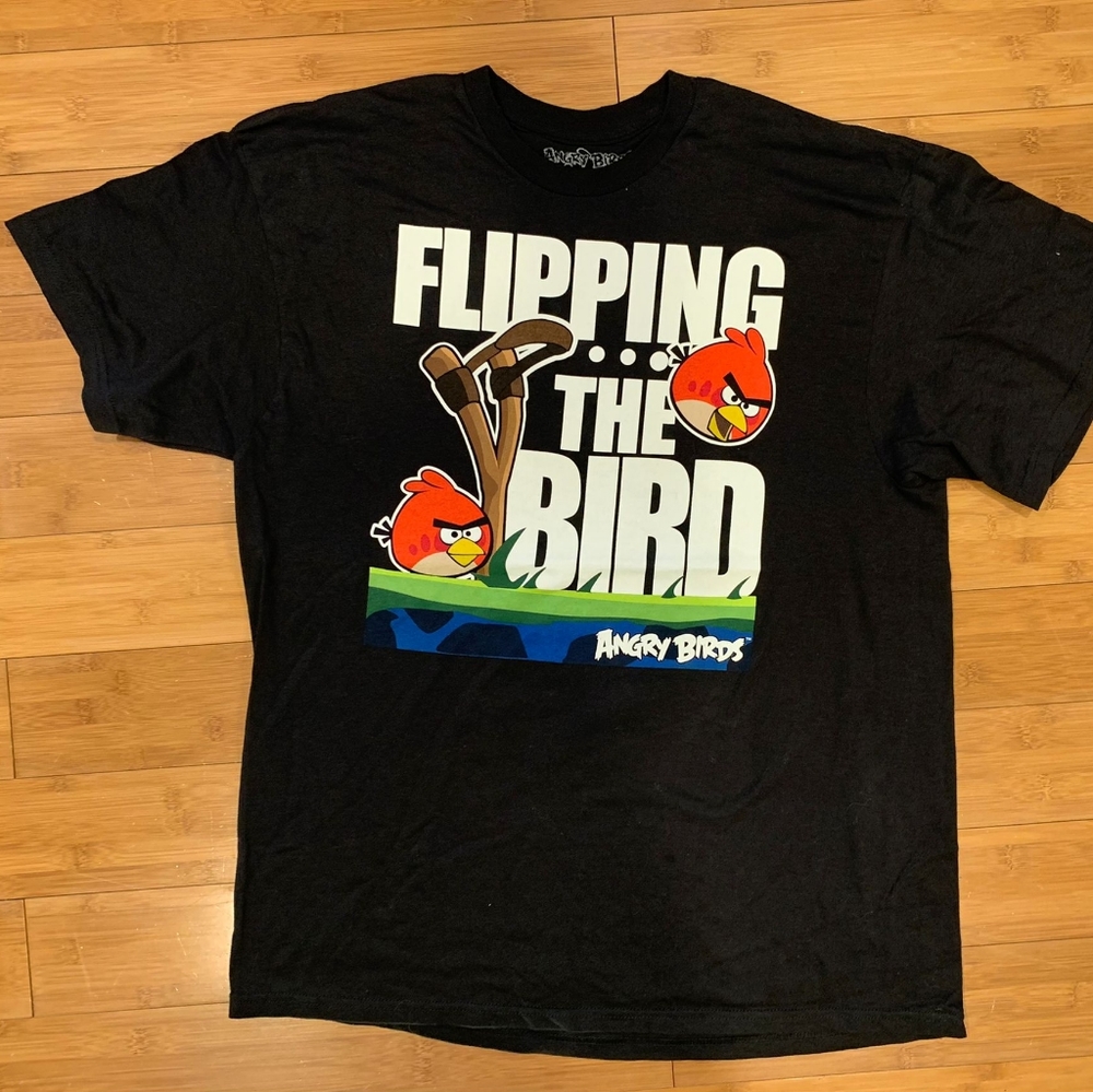 Angry Birds T Shirt Flip the Bird